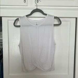 ALO Yoga White Sleeveless Crop Tank Top